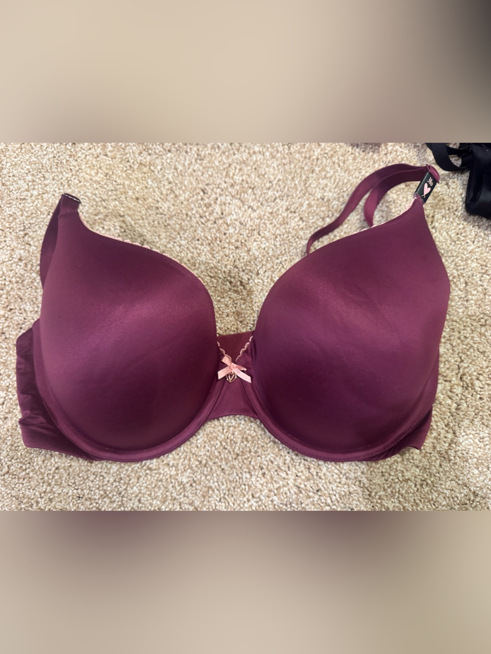 Victoria's Secret Plum Perfect Shape Bra with Pink Bow
